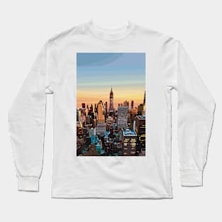New York City illustration Long Sleeve T-Shirt